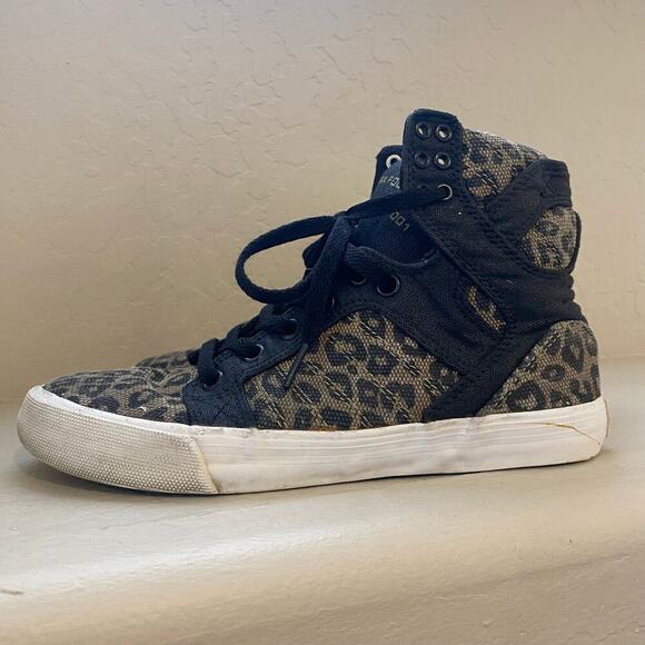 Supra High Top Skytop Shoe Muska 001 Women's Size 7.5 Leopard Cheetah - Picture 5 of 6